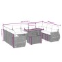 Set de sofás de jardín 10 pzas cojines ratán sintético negro de , Conjuntos de jardín - Ref: Foro24-3272336, Precio: 669,23 €...