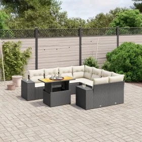 Set de sofás de jardín 8 piezas y cojines ratán sintético negro de , Conjuntos de jardín - Ref: Foro24-3272561, Precio: 586,0...