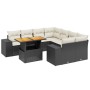 Set de sofás de jardín 8 piezas y cojines ratán sintético negro de , Conjuntos de jardín - Ref: Foro24-3272561, Precio: 556,6...