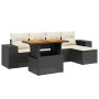 Set de sofás de jardín 6 piezas y cojines ratán sintético negro de , Conjuntos de jardín - Ref: Foro24-3272610, Precio: 372,2...