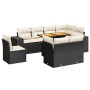 Set de sofás de jardín 8 piezas y cojines ratán sintético negro de , Conjuntos de jardín - Ref: Foro24-3272729, Precio: 589,7...