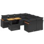 Set de sofás de jardín 8 piezas y cojines ratán sintético negro de , Conjuntos de jardín - Ref: Foro24-3273001, Precio: 599,6...