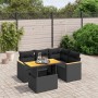 Set de muebles de jardín 5 pzas y cojines ratán sintético negro de , Conjuntos de jardín - Ref: Foro24-3273057, Precio: 368,6...