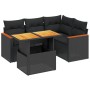 Set de muebles de jardín 5 pzas y cojines ratán sintético negro de , Conjuntos de jardín - Ref: Foro24-3273057, Precio: 368,6...