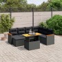 Set de sofás de jardín 8 piezas y cojines ratán sintético negro de , Conjuntos de jardín - Ref: Foro24-3273190, Precio: 521,1...