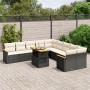 Set de sofás de jardín 11 pzas y cojines ratán sintético negro de , Conjuntos de jardín - Ref: Foro24-3273261, Precio: 633,66...