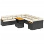 Set de sofás de jardín 11 pzas y cojines ratán sintético negro de , Conjuntos de jardín - Ref: Foro24-3273261, Precio: 633,66...