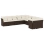 Set de sofás de jardín 10 pzas y cojines ratán sintético marrón de , Conjuntos de jardín - Ref: Foro24-3250082, Precio: 629,3...