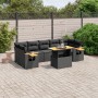 Set de sofás de jardín 8 piezas y cojines ratán sintético negro de , Conjuntos de jardín - Ref: Foro24-3271664, Precio: 570,2...