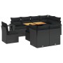 Set de sofás de jardín 8 piezas y cojines ratán sintético negro de , Conjuntos de jardín - Ref: Foro24-3271846, Precio: 640,3...