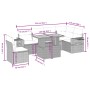 Set de comedor de jardín 7 pzas y cojines ratán sintético negro de , Conjuntos de jardín - Ref: Foro24-3271777, Precio: 442,2...