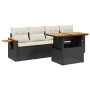 Set de muebles de jardín 5 pzas y cojines ratán sintético negro de , Conjuntos de jardín - Ref: Foro24-3271630, Precio: 332,6...