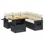 Set de sofás de jardín 6 piezas y cojines ratán sintético negro de , Conjuntos de jardín - Ref: Foro24-3271749, Precio: 402,9...