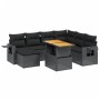 Set de sofás de jardín 8 piezas y cojines ratán sintético negro de , Conjuntos de jardín - Ref: Foro24-3271867, Precio: 525,7...