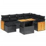 Set de sofás de jardín 8 piezas y cojines ratán sintético negro de , Conjuntos de jardín - Ref: Foro24-3274072, Precio: 519,5...