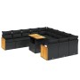 Set de sofás de jardín 11 pzas y cojines ratán sintético negro de , Conjuntos de jardín - Ref: Foro24-3274142, Precio: 725,89...