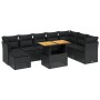 Set de sofás de jardín 8 piezas y cojines ratán sintético negro de , Conjuntos de jardín - Ref: Foro24-3275512, Precio: 593,0...