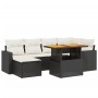 Set de comedor de jardín 7 pzas y cojines ratán sintético negro de , Conjuntos de jardín - Ref: Foro24-3275590, Precio: 449,1...