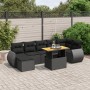 Set de sofás de jardín 8 piezas y cojines ratán sintético negro de , Conjuntos de jardín - Ref: Foro24-3275820, Precio: 548,8...