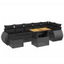 Set de sofás de jardín 8 piezas y cojines ratán sintético negro de , Conjuntos de jardín - Ref: Foro24-3275820, Precio: 548,8...