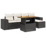 Set de sofás de jardín 6 piezas y cojines ratán sintético negro de , Conjuntos de jardín - Ref: Foro24-3275919, Precio: 382,4...