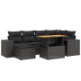 Set de comedor de jardín 7 pzas y cojines ratán sintético negro de , Conjuntos de jardín - Ref: Foro24-3275925, Precio: 519,5...