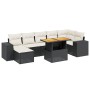 Set de sofás de jardín 8 piezas y cojines ratán sintético negro de , Conjuntos de jardín - Ref: Foro24-3275933, Precio: 490,2...