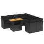 Set de sofás de jardín 8 piezas y cojines ratán sintético negro de , Conjuntos de jardín - Ref: Foro24-3270719, Precio: 597,1...