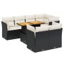 Set de sofás de jardín 8 piezas y cojines ratán sintético negro de , Conjuntos de jardín - Ref: Foro24-3270706, Precio: 498,5...