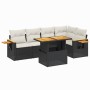 Set de sofás de jardín 6 piezas y cojines ratán sintético negro de , Conjuntos de jardín - Ref: Foro24-3273506, Precio: 422,1...