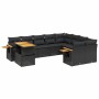 Set de sofás de jardín 10 pzas cojines ratán sintético negro de , Conjuntos de jardín - Ref: Foro24-3273680, Precio: 669,54 €...