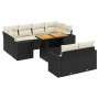 Set de sofás de jardín 11 pzas y cojines ratán sintético negro de , Conjuntos de jardín - Ref: Foro24-3274589, Precio: 577,12...