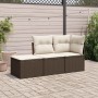 Set sofás de jardín 3 piezas y cojines ratán sintético marrón de , Conjuntos de jardín - Ref: Foro24-3217473, Precio: 179,39 ...
