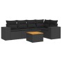 Set de sofás de jardín 6 piezas y cojines ratán sintético negro de , Conjuntos de jardín - Ref: Foro24-3257763, Precio: 411,6...