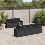Set de sofás de jardín 8 piezas y cojines ratán sintético negro de , Conjuntos de jardín - Ref: Foro24-3218715, Precio: 502,1...