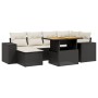 Set de comedor de jardín 7 pzas y cojines ratán sintético negro de , Conjuntos de jardín - Ref: Foro24-3272736, Precio: 447,4...