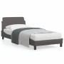 Estructura de cama con cabecero cuero sintético gris 90x190 cm de , Camas y somieres - Ref: Foro24-373101, Precio: 114,85 €, ...