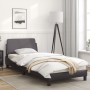 Estructura de cama con cabecero cuero sintético gris 90x190 cm de , Camas y somieres - Ref: Foro24-373101, Precio: 114,85 €, ...