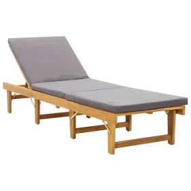 Klappbare Sonnenliege mit Kissen aus massivem Akazienholz von vidaXL, Liegen - Ref: Foro24-46491, Preis: 241,61 €, Rabatt: %