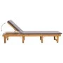 Klappbare Sonnenliege mit Kissen aus massivem Akazienholz von vidaXL, Liegen - Ref: Foro24-46491, Preis: 241,61 €, Rabatt: %