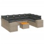 Set de sofás de jardín 10 pzas con cojines ratán sintético gris de , Conjuntos de jardín - Ref: Foro24-3257922, Precio: 623,5...