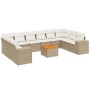 Set de sofás de jardín 11pzas con cojines ratán sintético beige de , Conjuntos de jardín - Ref: Foro24-3257948, Precio: 721,6...
