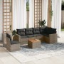 Set de sofás de jardín 7 piezas con cojines ratán PE gris de , Conjuntos de jardín - Ref: Foro24-3256480, Precio: 438,90 €, D...