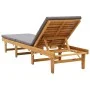 Klappbare Sonnenliege mit Kissen aus massivem Akazienholz von vidaXL, Liegen - Ref: Foro24-46491, Preis: 241,61 €, Rabatt: %