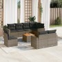 Set de muebles de jardín 9 pzas y cojines ratán sintético gris de , Conjuntos de jardín - Ref: Foro24-3256494, Precio: 522,20...