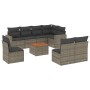 Set de muebles de jardín 9 pzas y cojines ratán sintético gris de , Conjuntos de jardín - Ref: Foro24-3256494, Precio: 522,20...