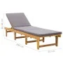 Klappbare Sonnenliege mit Kissen aus massivem Akazienholz von vidaXL, Liegen - Ref: Foro24-46491, Preis: 241,61 €, Rabatt: %