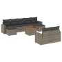 Set de sofás de jardín 10 pzas con cojines ratán sintético gris de , Conjuntos de jardín - Ref: Foro24-3256669, Precio: 595,8...