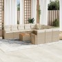 Set de sofás de jardín 12 pzas y cojines ratán sintético marrón de , Conjuntos de jardín - Ref: Foro24-3256681, Precio: 856,4...