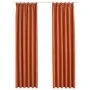 Blackout curtains with hooks 2 units rust color 140x245 cm by vidaXL, Curtains and curtains - Ref: Foro24-134475, Price: 37,9...